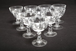 Kristallglas- "Cristal d´Arques, France", 10st Likörglas