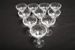 Kristallglas- "Cristal d´Arques, France", 10st Likörglas