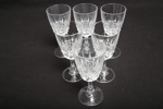 Kristallglas- "Cristal d´Arques, France", 6st Sherry/ Vitvinsglas