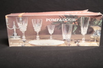 Kristallglas- "Cristal d´Arques, France", 6st Sherry/ Vitvinsglas