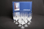 Kristallglas- "Cristal d´Arques, France", 12st Champagneglas