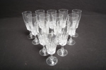 Kristallglas- "Cristal d´Arques, France", 12st Champagneglas