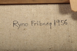 Ryno Friberg- Olja på duk, Signerad 1956