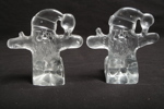 Kosta Boda- Bertil Vallien, Konstglas, 1-par ljuslyktor "Tomtar"