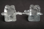 Kosta Boda- Bertil Vallien, Konstglas, 1-par ljuslyktor "Tomtar"