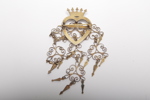 Dräktbroscher, 2st, Metall