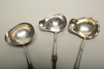 Soppslevar i silver, 3st, 1800/1900-tal 