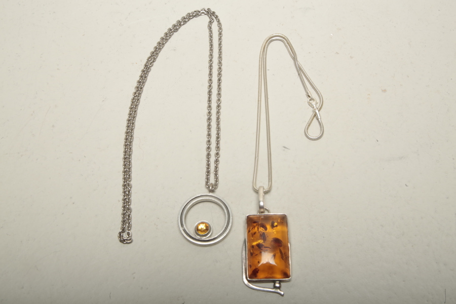 Halsband, 2st, Sterlingsilver & Tenn