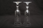 Kosta- Fritz Kallenberg, Champagneglas "Bröllopsglas", 2st, Signerade
