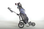 Golfset- Diverse klubbor samt vagn 