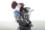 Golfset- Diverse klubbor samt vagn 