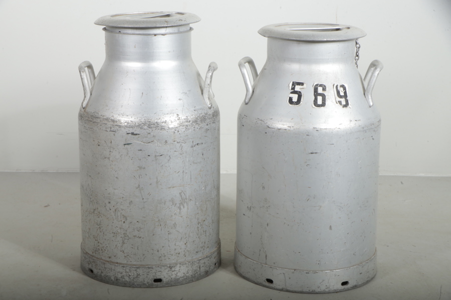 Mjölkkrukor, 1-par, Aluminium