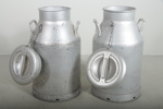 Mjölkkrukor, 1-par, Aluminium