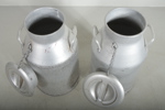 Mjölkkrukor, 1-par, Aluminium