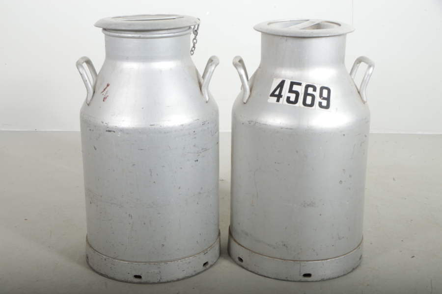 Mjölkkrukor, 1-par, Aluminium