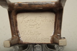 Miniatyrstol i keramik, "Karl-Johan stil", Design: Ritva Karlsson 