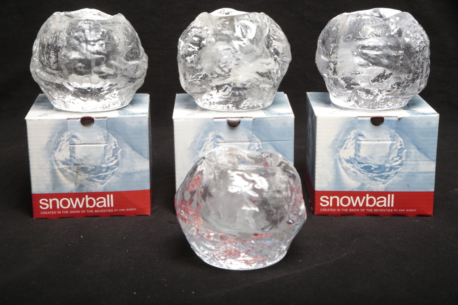 Kosta Boda, Ljuslyktor, 4st "Snowball"