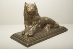 Figurin i gips- "Liggande lejon", 1900-tal