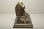 Figurin i gips- "Liggande lejon", 1900-tal