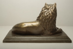 Figurin i gips- "Liggande lejon", 1900-tal