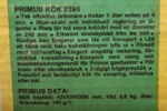 Gasolkök- "Primus N:o 2396"