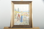 Akvarell- Okänd konstnär, Signerad: 1937