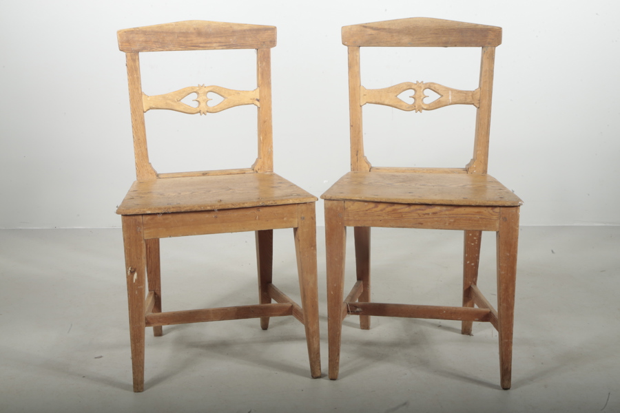 Stolar, 1-par, 1800-tal, Allmoge