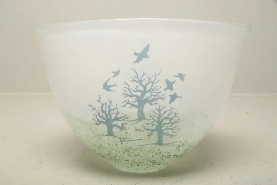 Kjell Engman- Kosta Boda, Glasskål "Oktober", Signerad N:o 58263