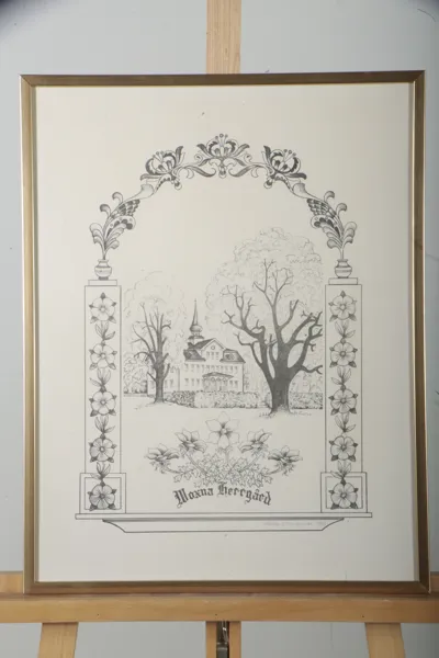 Bror Emilsson- "Voxna Herrgård", Signerad: 1981