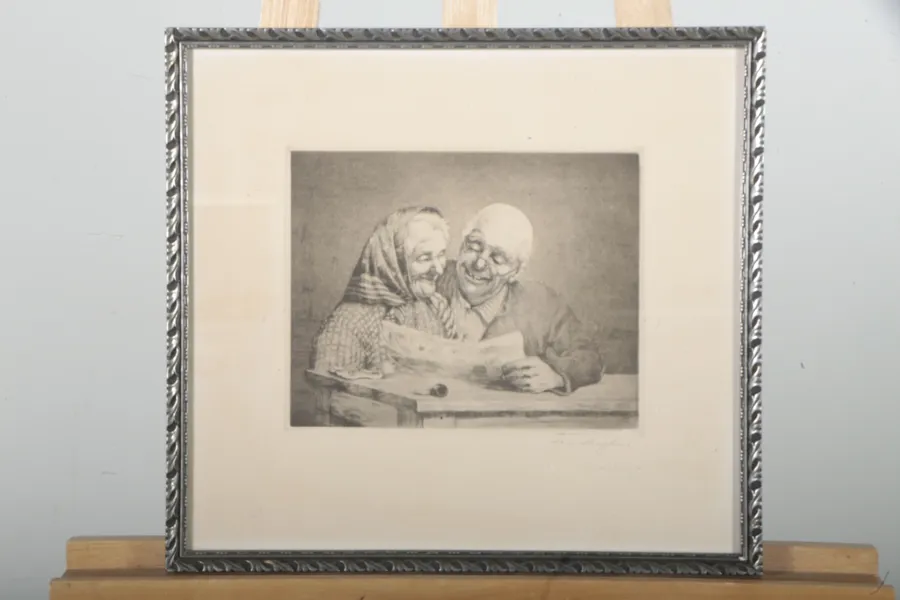 Jean Skoglund- Originaletsning "Amerikabrevet", Signerad 