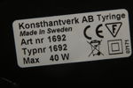 Fönsterlampor, 3st, "Konsthantverk AB Tyringe"