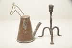 Ljusstake, 1800/1900-tal & Kopparkanna, 1800-tal