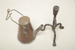 Ljusstake, 1800/1900-tal & Kopparkanna, 1800-tal