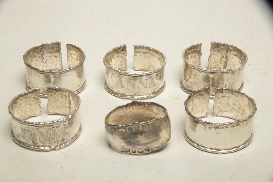 Servettringar- Sterlingsilver, 5st & 1st Silver 830