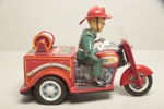 Plåtleksak, Fire Tricycle, "Nomura Toys, Japan"