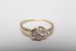 18K Guldring, Med stenar