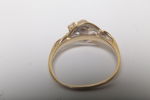 18K Guldring, Med stenar