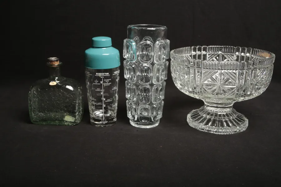 Diverse glas, bl.a. Skansen karaff