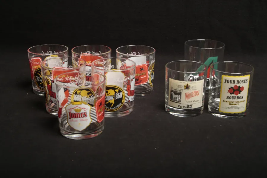 Whiskyglas med motiv, 10st