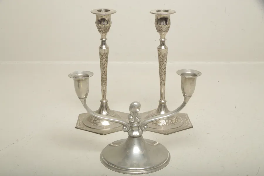 Ljusstakar, 1-par, 1900-tal & 1st Tennljusstake 