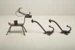 Ljusstake- Smidesarbete, 1900-tal & Smideskrokar, 1-par