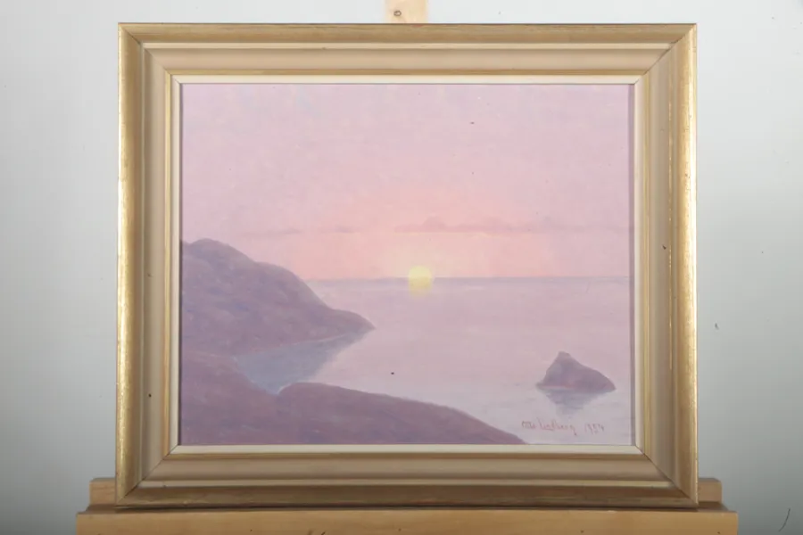 Otto Lindberg- Olja på duk, Signerad: 1954