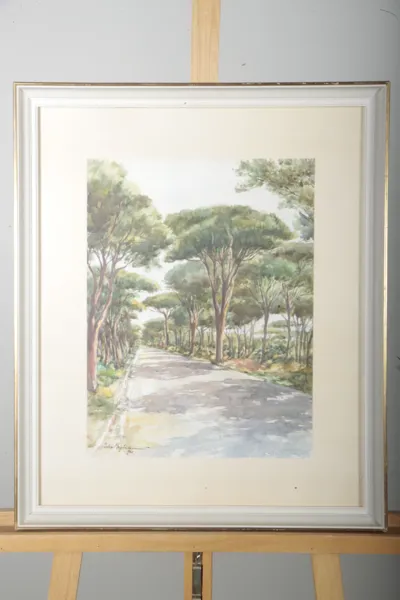 Pietro Pagliani- Akvarell, Signerad 