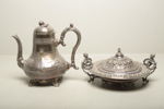 Serveringskanna & Sockerskål, Nysilver, England, 1900-tal