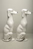 Figuriner, Porslin, 1-par "Vinthundar", Italy