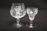 Konjakskupor- "Bohemia Kristal", 6st & Likörglas, 5st