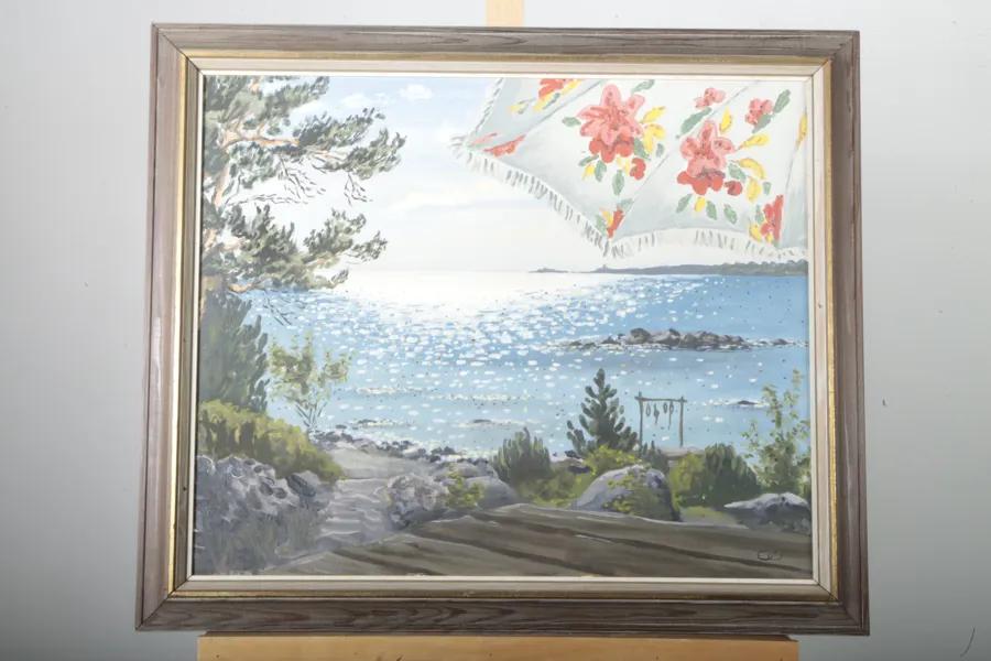 Elsie Tapper- Olja på duk, Signerad