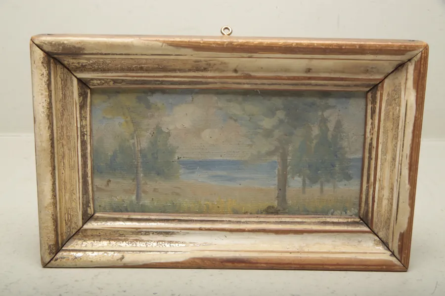Olja på pannå- Okänd konstnär, 1800-tal
