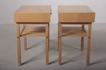 Sängbord, 1-par, Björk, 1900-tal