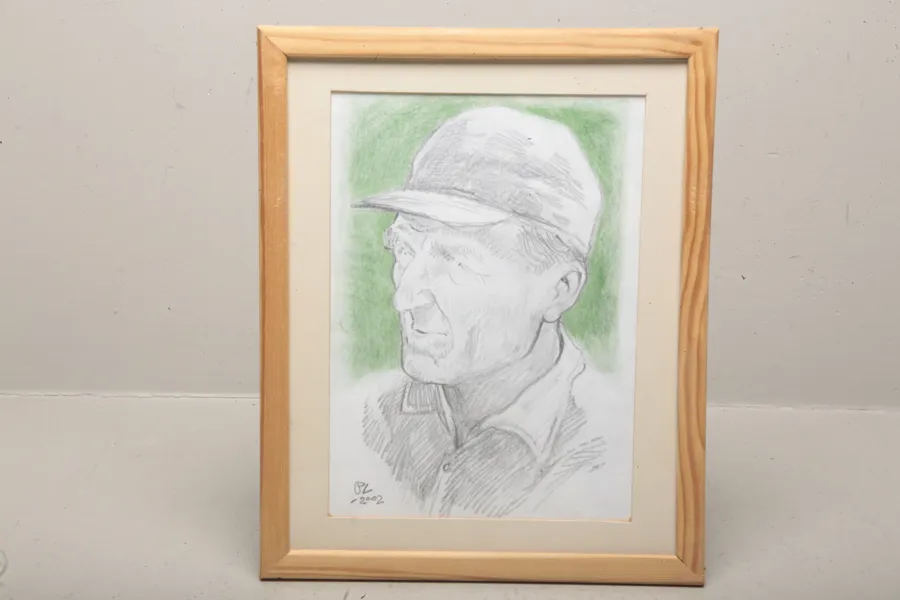 Per Larsson "Tecknar Lasse"- Blyertsteckning, Signerad: 2002